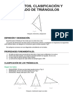 Construcción de Triángulos, Clasificación