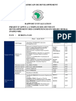 Burkina Faso - Projet Dappui A Lemploi Des Jeunes Et Developpement Des Competences en Milieu Rural Padej-Mr - Rapport Devaluation de Projet