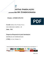 Projeto Art TRT Recibo Vistoria Descritivo Instalação Sistema Ar Condicionado Sala 510 NWT