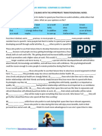 Worksheet Linking Words IELTS Essay - Comparing & Contrasting - Transition Words - PDF Worksheet