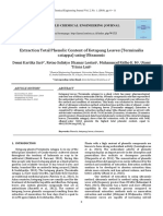 Extraction Total Phenolic Content of Ketapang Leaves (Terminalia Catappa) Using Ultrasonic