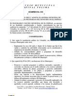 Acuerdo de Areas Proteggidas Espinal Tolima