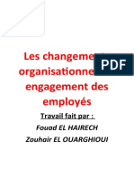 Changement Organisationnel Et Engagement Des Employés