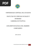 Guía Metodológica Del Examen Complexivo 22-22 - Carrera de Política