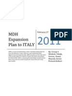 MDH Proposal Expansion Italy