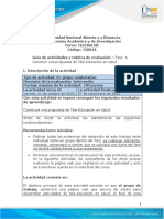 Guia de Actividades y Rúbrica de Evaluación - Unidad 3 - Fase 4 - Construir Una Propuesta de Tele-Educación en Salud