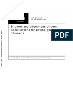 Bitumen and Bituminous Binders - Specifications For Paving Grade Bitumens