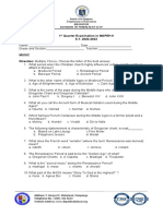 I. Grade 9 Quarter 1 With Answer Key and Tos