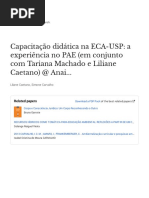 Capacitação Didática Na ECA-USP: A Experiência No PAE (Em Conjunto Com Tariana Machado e Liliane Caetano) at Anai..