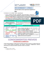 2do - Ficha de Trabajo #01 - Experiencia 7 - 2022 - Matemática