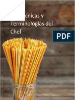 Las Técnicas y Terminologías Del Chef