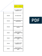 Cuadro Resumen de Experiencia Laboral