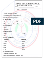 2nd ENGLISH WORKSHEET CH 3 0308