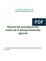 Manuel Des Procedures Des Achats de La Banque Nationale Agricole