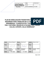 Plan de Señalización Transitoria y Medidas de Seguridad para Trabajos en La Via de La Obra Denominada