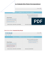 Admission Guideline - Graduate Entry Route