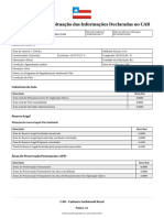 Demonstrativo Da Situação Das Informações Declaradas No CAR: Dados Do Imóvel