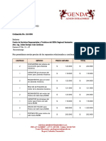 Cotizacion Repuestos Sena