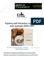 Pipeline Wall Thickness Calculation With Example (With PDF