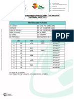 Normas de Juego - Calendario Liga PreMini VALORCESTO