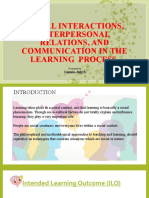 Social Interactions Interpersonal Relations and Communication Caganon