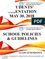 SCHOOL POLICIES Guidelines