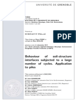 Behaviour of Soil-Structure Interfaces Subjected To A Large Number of Cycles, Application To Pile