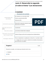 Intento 1 Examen - (AAB01) Cuestionario 2 - Desarrolle La Segunda Evaluación Parcial Sobre El Tema "Las Donaciones Revocables"