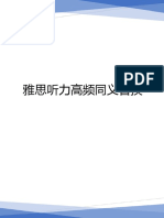 雅思听力同义替换词【高频