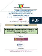 Analyse Environnementale Initiale Du Projet de Liaison 30 KV Bokonto Medina Gounass