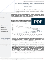 Pesquisa Mensal de Valores de Locação Residencial Cidade de São Paulo