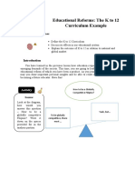 Lesson 3. Educational Reforms The K To 12 Curriculum Example