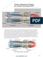 Gas Turbines Definition Applications Working Components Types Design Advantages PDF