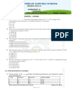 GZB - Xii - WS-8 - Chemistry - Chemical Kinetics - October