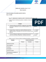 Hoja de Actividades Español. VI