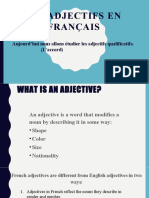 Les Adjectifs - Accord Uniquement