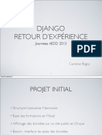 Django Retour D'Expérience: Journées RBDD 2013