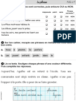 Phrase - Fiches Dexercices CE1 LutinBazar
