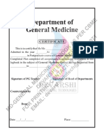 General Medicine Postgraduate Logbook