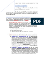 Especificación Funcional de Requisitos: Diseño Y Desarrollo Web - Programación de Sitios Web