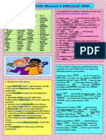 Past Simple Mixed Regular and Irregular Verbs Answers