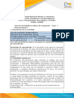 Guía de Actividades y Rúbrica de Evaluación - Unidad 1 - Fase 1 - Reconocimiento