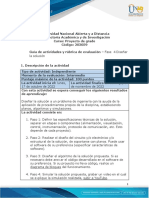 Guia de Actividades y Rúbrica de Evaluación - Unidad 3 - Fase 4 - Diseñar La Solución