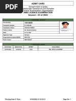 Admit Card