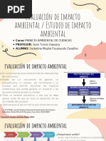 Estudio de Impacto Ambiental Evaluación de Impacto Ambiental