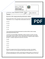 Exercícios Sobre Energia Potencial Gravitacional e Elástica