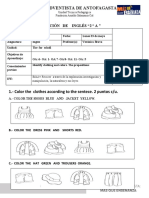 Prueba Ingles 2 Básico A 23 Mayo