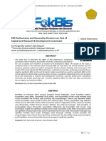 ESG Performance and Ownership Structure On Cost of Capital and Research & Development Investment