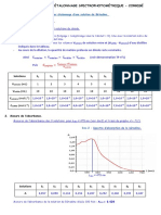 Correction TP N°2 Le Dosage Par Étalonnage Spectrophotométrique-Corrigé