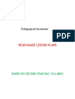 Lesson Plans For Bac Second Year-1 2